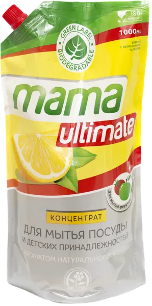 Изображение Средство для мытья посуды Мама ультимейт лимон концентрат Гармония Востока м/у, 1 л