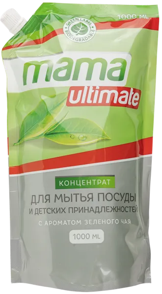 Изображение Средство для мытья посуды Мама ультимейт зеленый чай концентрат Гармония Востока м/у, 1 л