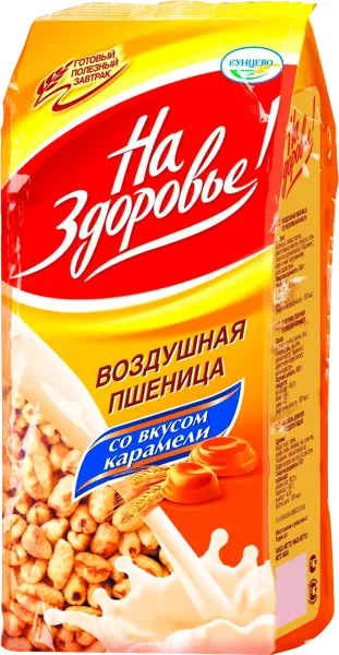 Изображение Готовый завтрак На здоровье пшеница карамельная Кунцево м/у, 175 г