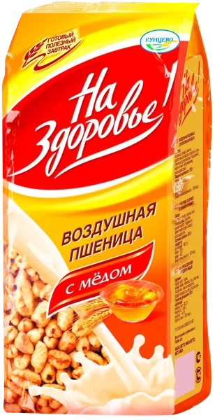 Изображение Готовый завтрак На здоровье пшеница медовая Кунцево м/у, 175 г