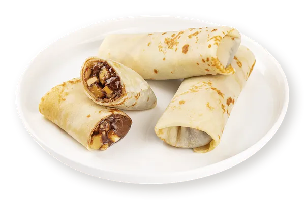 Изображение Блинчики на пшеничной муке с ореховой пастой,бананом СП ТАБРИС вес 