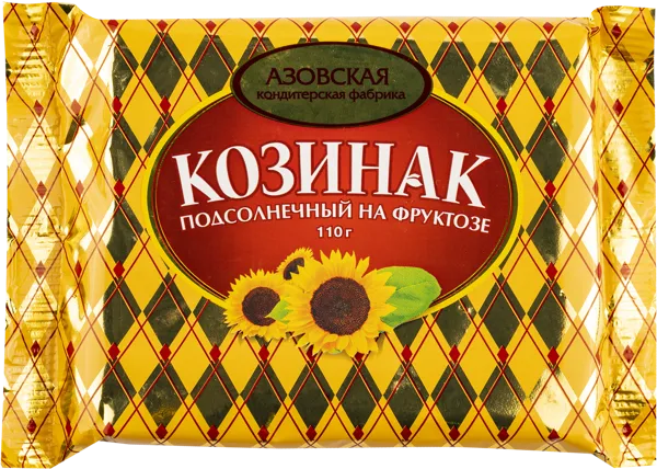 Изображение Козинак на фруктозе Азовская КФ подсолнечник Азовская КФ м/у, 110 г