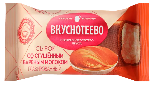 Изображение Сырок творожный 16% Вкуснотеево премиум вареная сгущенка Молвест м/у, 40 г