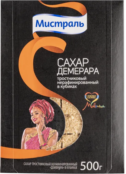 Изображение Сахар рафинад Мистраль нерафинированный демерара Мистраль Трейдинг кор, 500 г