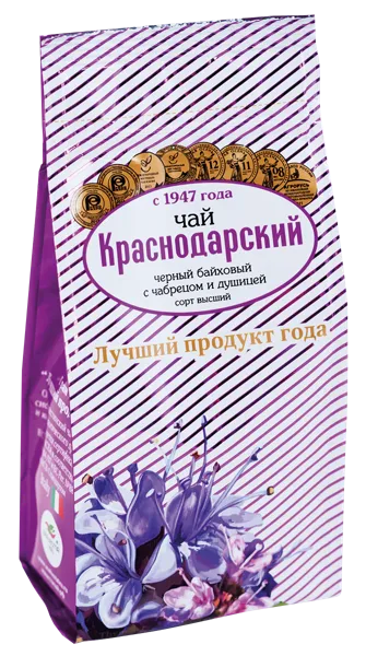 Изображение Чай черный Краснодарский с 1947 года с чабрецом и душицей Мацестинская ЧФ м/у, 100 г