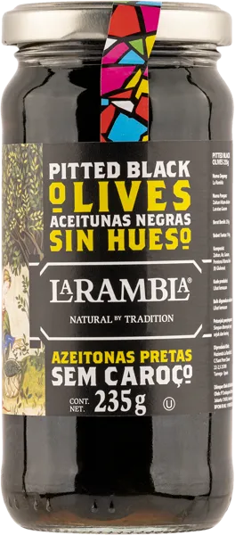 Изображение Маслины без косточки Ла Рамбла из Каталонии охибланка черные Ла Рамбла с/б, 235 г