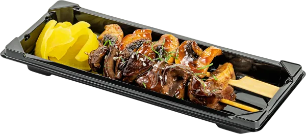 Изображение Субпродукты на шпажке на теппане Печень куриная с грибами шашлычки с соусом якитори СП ТАБРИС пл/уп, 120 г