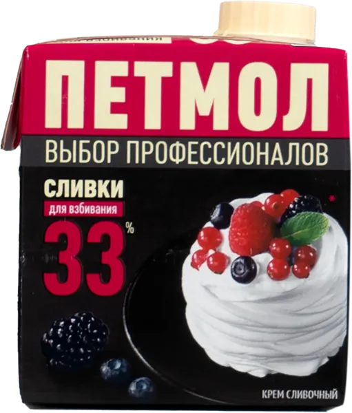 Изображение Сливки 33% Петмол Эйч энд Эн т/п, 500 мл