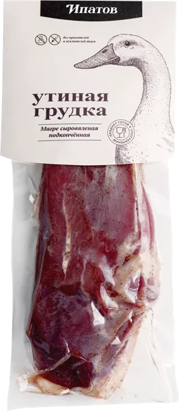 Изображение Мясо утки сыровяленое Ипатов грудка Магре Мясные деликатесы ООО в/у 