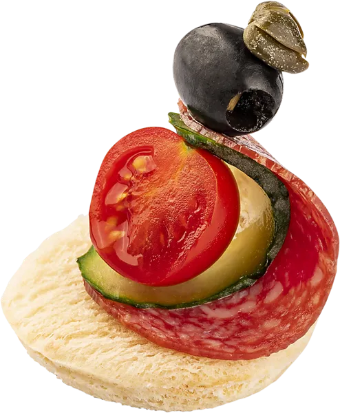 Изображение :Закуска томатами черри Канапе с каперсами с салями и маслинами СП ТАБРИС пл/уп, 40 г