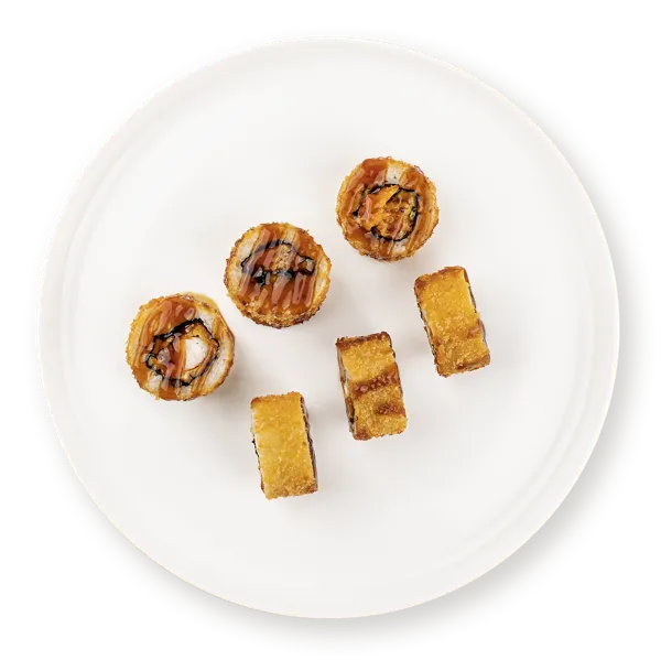 Изображение Ролл по-корейски жареный С тигровой креветкой с соусом Том Калифорния СП ТАБРИС пл/уп, 32 г