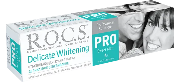 Изображение Зубная паста Рокс Про деликатное отбеливание ЕвроКосМед к/у, 135 мл