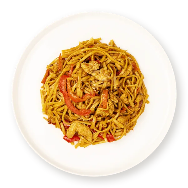 Изображение Лапша на теппане Удон с курицей и овощами в устричном соусе СП ТАБРИС вес 