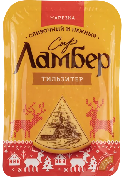 Изображение Сыр 50% нарезка Ламбер тильзитер ПиР-ПАК м/у, 150 г