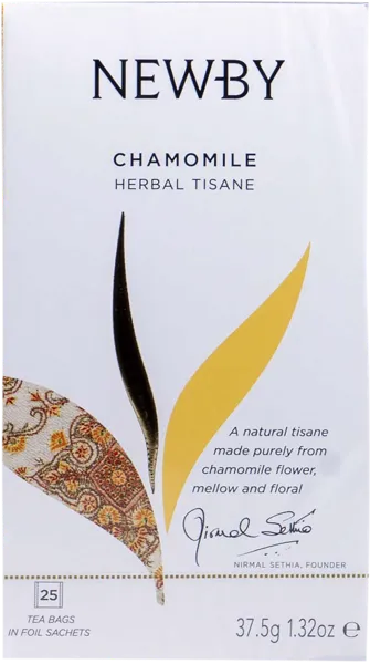 Изображение Чай травяной в пакетиках Ньюби цветы ромашки Ньюби Тиз кор, 25*1,5 г