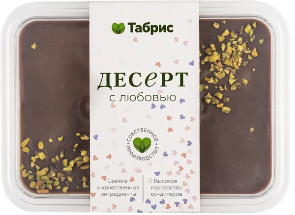 Изображение Торт песочный Чизкейк шоколадный дубайский СП ТАБРИС п/б, 550 г