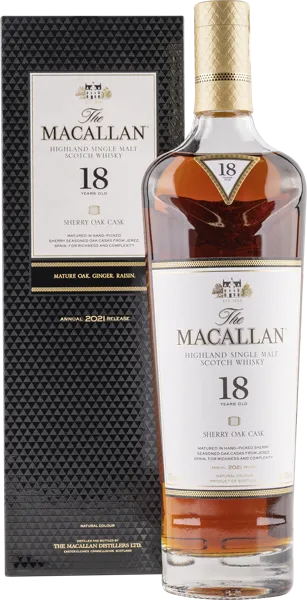 Изображение Виски односолодовый Макаллан шерри оак спейсайд 18 лет Макаллан п/у, 0,7 л