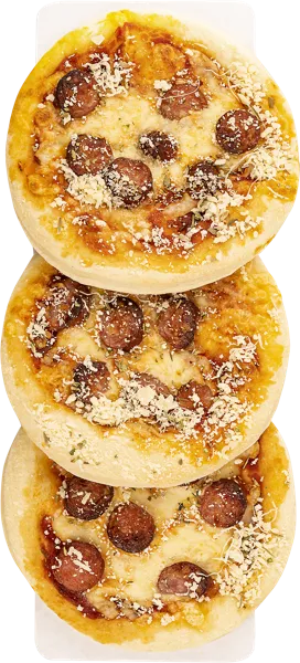 Изображение Мини-пицца замороженная Пеперони на томатном соусе с Моцарелой и Пармезаном СП ТАБРИС карт/уп, 215 г