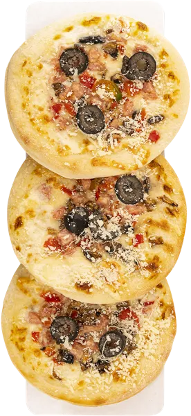 Изображение Мини-пицца замороженная C ветчиной и грибами на сырном соусе СП ТАБРИС карт/уп, 225 г