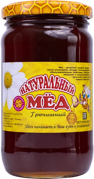 Изображение Мед гречишный Гатауллин Гатауллин Р.М. с/б, 500 г