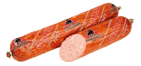 Изображение Колбаса варено-копченая ГОСТ Каневской МПК сервелат Каневской МПК в/у 