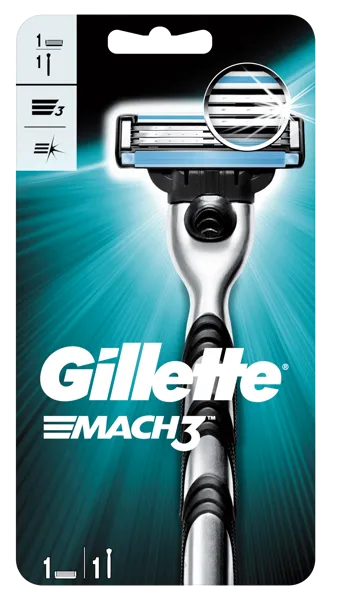 Изображение Станок для бритья 3 лезвия Жиллетт мак3+1 кассета Проктер Энд Гэмбл к/у, 1 шт