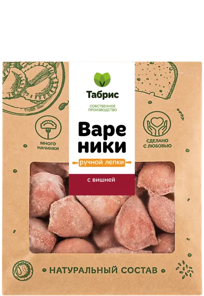 Изображение Вареники замороженные Ручной лепки с вишней СП ТАБРИС м/у, 500 г