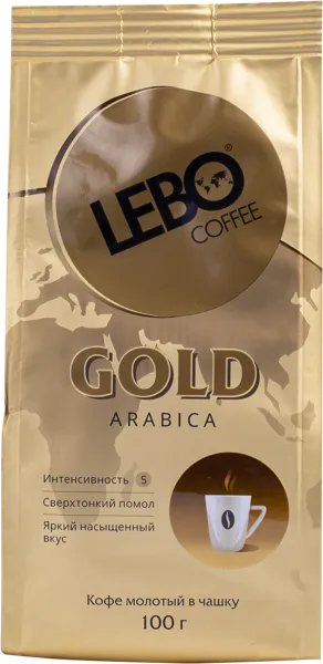 Изображение Кофе молотый Лебо голд арабика Продукт Сервис м/у, 100 г
