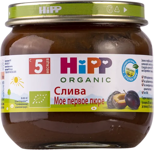 Изображение Пюре фруктовое с 5 мес Хипп БИО Мое первое пюре слива Хипп с/б, 80 г