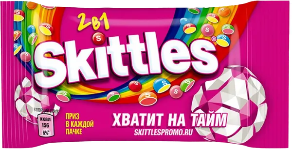 Изображение Драже в глазури Скитлс 2 в 1 Марс м/у, 38 г