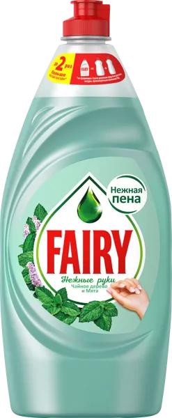Изображение Средство для мытья посуды Фейри нежные ручки чайное дерево и мята Проктер Энд Гэмбл п/у, 900 мл