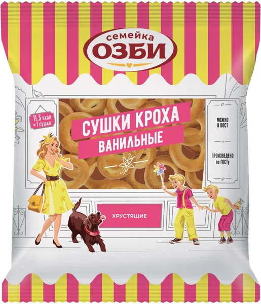 Изображение Сушки пшеничные ОЗБИ кроха с ванилью ОЗБИ м/у, 200 г
