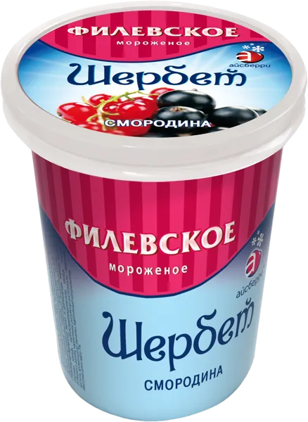 Изображение Мороженое молочное Филевское щербет черная смородина Айсберри-ФМ п/у, 80 г