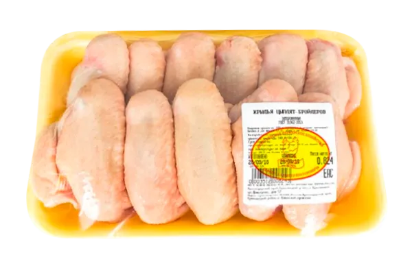 Изображение Птица охлажденная Курица КФХ Лычкин крылья ИП Лычкин А.В. лоток 