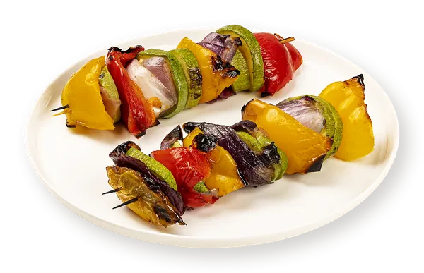 Изображение Овощи на мангале Кабачок, перец болгарский шашлычок на шпажке СП ТАБРИС вес 