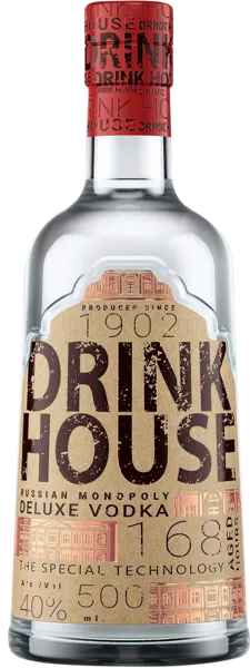 Изображение Водка Спирт Люкс 40% Дринк Хаус де люкс Питейный дом с/б, 0,5 л