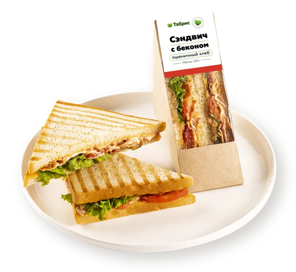 Изображение Сэндвич на пшеничном хлебе с беконом, с соусом Спайси СП ТАБРИС карт/уп, 225 г