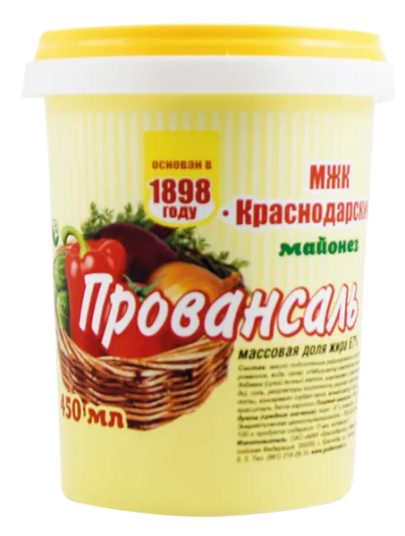 Изображение Майонез 67% Краснодарский провансаль Агрокомплекс им. Н.И. Ткачева п/б, 435 г