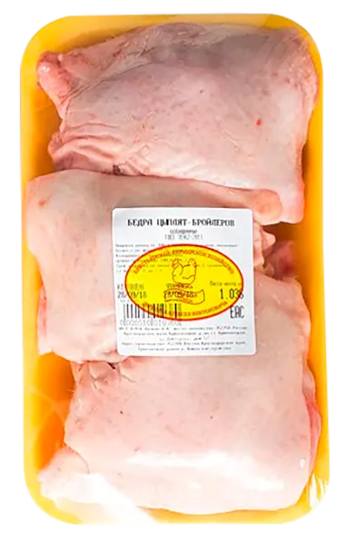 Изображение Птица охлажденная Курица КФХ Лычкин бедро ИП Лычкин А.В. лоток 