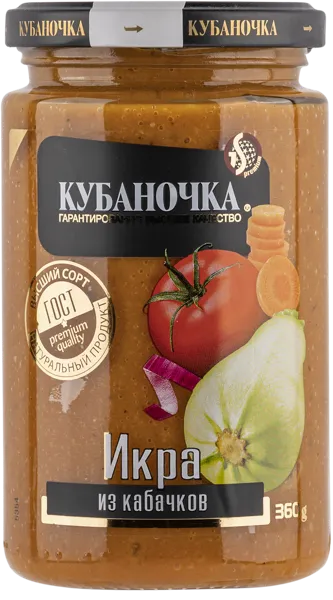 Изображение Икра из кабачков Кубаночка Гранд Стар с/б, 360 г