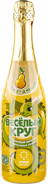 Изображение Напиток дет шампанское Веселый круг груша- дюшес Живые соки с/б, 0,75 л
