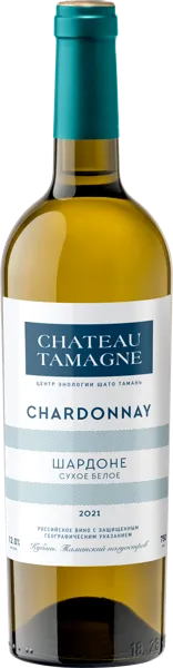 Изображение Вино белое сухое стиль №3 Шардоне ЗГУ шато тамань Кубань Вино с/б, 0,75 л