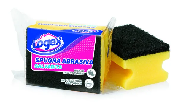 Изображение Губка для посуды Лоджекс поролон+абразив Сисма м/у, 1 шт