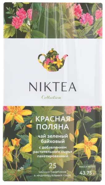 Изображение Чай зеленый в пакетиках Никти красная поляна Мал ком кор, 25*2 г