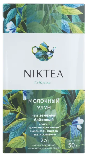 Изображение Чай зеленый в пакетиках Никти молочный улун Мал ком кор, 25*2 г