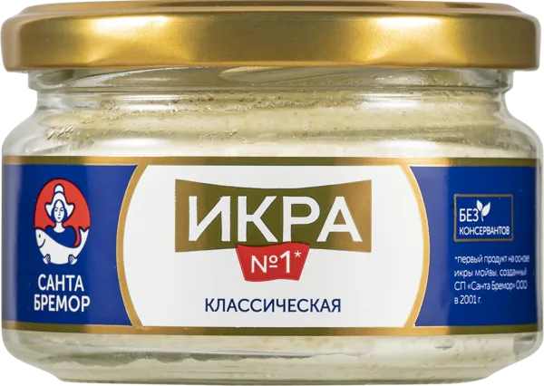 Изображение Икра мойвы Санта Бремор классическая Санта Бремор СП с/б, 180 г