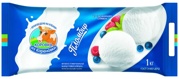 Изображение Мороженое пломбир Коровка из Кореновки Кореновский МКК м/у, 1000 г