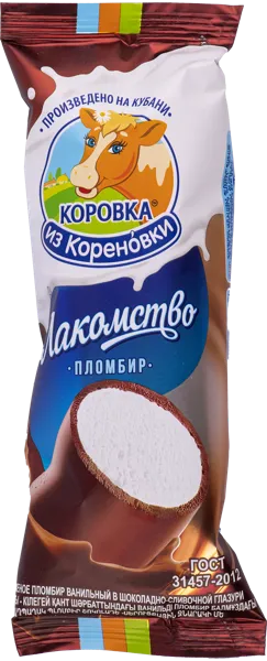 Изображение Мороженое пломбир Коровка из Кореновки кубанская лакомка Кореновский МКК м/у, 90 г