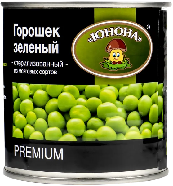 Изображение Горошек зеленый Юнона премиум Юнона Инвест ж/б, 400 г