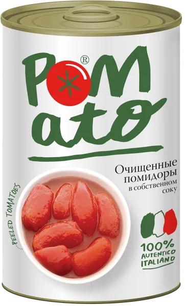 Изображение Томаты в томатном соке Помато очищенные Ла Дория ж/б, 400 г